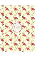 Notebook: Flamingo cover and Dot pages, Extra large (8.5 x 11) inches, 110 pages, notebooks and journals(1 Flamingo Notebook,)