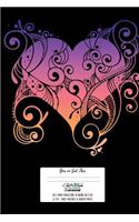 Personal Journal with Lined Writing & Graph Paper 6"x9" Notebook 120 Pages