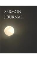 Sermon Journal: Full Moon Themed Sermon Journal 8.5 X 11 100 Pages