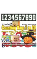 Counting Bags 1 to 20. Bilingual Spanish-English