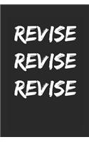 Revise Revise Revise: Revision Journal 6x9 Lined Pages
