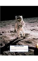 Composition Notebook 5x5 Graph Paper 7.44 X 9.69: Outer Space Composition Notebook Galaxy Back to School Composition Book Astronaut on the Moon Journal