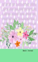 Music Journal: Music Manuscript Paper, Staff Paper, Musicians Notebook (Music Composition Books) 8 X 10 Inches, 100 Pages Flower Green Violet Soft Cover