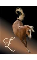 Horse Initial 'z' Monogram Notebook