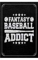 Fantasy Baseball Addict: Fantasy Baseball Journal Blank Lined Notebook