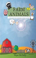 FARM ANIMALS - coloring book for kids