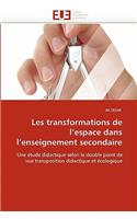 Les Transformations de L Espace Dans L Enseignement Secondaire