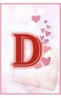 D: Cute Initial Monogram Letter E, Note Taking for Girls and Women 6"x9" (inches) 120 page.