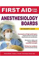 First Aid for the Anesthesiology Boards