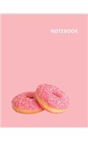 College Ruled Notebook: I love donuts Chic Student Composition Book Daily Journal Diary Notepad for researching where to buy gourmet doughnuts near me