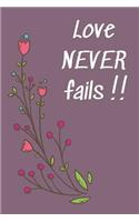 Love never fails