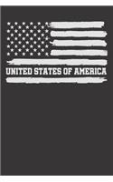 Notebook: USA Flag US United States Of America 4th Of July Merica Gift Dot Grid 6x9 120 Pages Journal