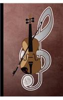 Violin Instrument: Violinist Instrumental Gift for Musicians (6x9) Music Notes Paper