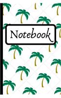 Notebook: Palm Tree Tropical Notebook - Novelty Gift Small Lined Notebook (6 x 9)