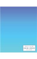 2019-2020: Weekly and Monthly Academic Calendar/Agenda July 2019 - June 2020 Sky Blue to Light Blue Gradient