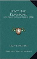 Edict Und Klageform