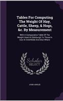 Tables For Computing The Weight Of Hay, Cattle, Sheep, & Hogs, &c. By Measurement