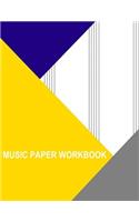 Music Paper Workbook: 4 Staves Landscape