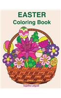 Easter Coloring Book: 30 Simple Designs for Adults in Large Print: Easy Coloring for Seniors and Beginners, Large Pictures of Easter Eggs and Flowers Coloring Book for Ad(16 Beginner Coloring Books for Adults)