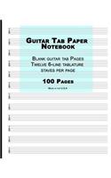 Guitar Tab Paper - Blue Cover