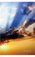 Journal Pages - Divine Sky: 6" x 9", lined journal, blank book notebook, durable cover,150 pages for writing