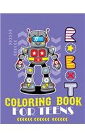 Robot coloring book For Teens