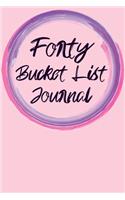 Forty Bucket List Journal: 100 Bucket List Guided Journal Gift For 40th Birthday For Women Turning 40 Years Old 6x9"