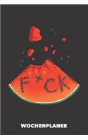 Wochenplaner: Dreckige Melone DIN A5 florales Inlay - Wochenkalender 52 Wochen für Trendsetter (schwarz)