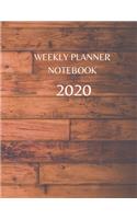 Weekly Planner Notebook: 2020 Year At A Glance Calendar and Organizer