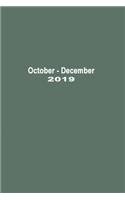 October to December 2019 Planner
