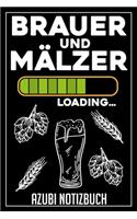 Brauer und Mälzer Loading... Azubi Notizbuch: 120 Seiten Kariert im Format A5 (6x9 Zoll) mit Soft Cover Glänzend.