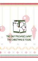The Only Package I Want This Christmas Is Yours: Notebook Journal Composition Blank Lined Diary Notepad 120 Pages Paperback Spheres White Solid Naughty Xmas