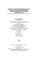 Hearing to review implementation of Title VII of the Dodd-Frank Wall Street Reform and Consumer Protection Act