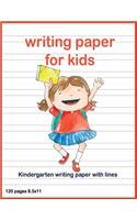 writing paper with lines for Kindergarten kids