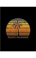 Pacific Palisades: Christmas Notebook With Retro California Sunset Holiday Palm Tree Design. Vintage Soft Cover Travel Journal Diary With Lined College Ruled Paper.