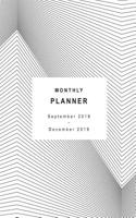 Monthly Planner: September 2018 - December 2019 (Sunday Start Week)