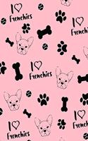 I Love Frenchies Sketchbook: Cute Pink French Bulldog Sketch Book - Frenchie Blank Sketchpad Notebook Journal - Gift for Frenchie Lovers - French Bulldog Gifts for Women and Gir