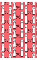 Bullet Journal Notebook for Cat Lovers Funny Tall Cats Pattern 6