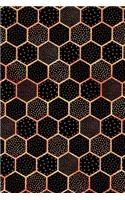 Bullet Journal Notebook Polka Dots and Hexagons Pattern 2