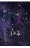 Aries: Constellation Journal or Notebook, Deep Space and Aries Design, Blank Journal or Personal Notebook, 6"x9", 150 Blank Pages(2 Constellation)