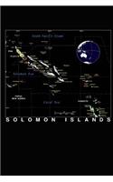 Modern Day Color Map of The Solomon Islands Journal: Take Notes, Write Down Memories in this 150 Page Lined Journal