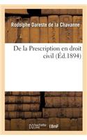 de la Prescription En Droit Civil