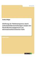 Erhöhung Der Markttransparenz Durch Lebensmittelkennzeichnungen. Analyse Des Fischetikettierungsgesetzes Aus Informationsökonomischer Sicht