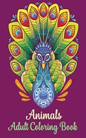 Animals Adult Coloring Book