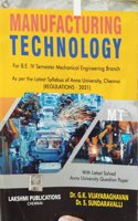 manufacturing technology (regulation 2021) g.k.vijyaragavan