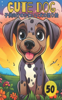 Cute dog 子供向けのかわいい犬の塗り絵
