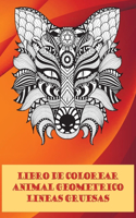 Libro de colorear - Líneas gruesas - Animal geométrico