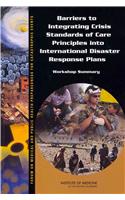 Barriers to Integrating Crisis Standards of Care Principles into International Disaster Response Plans