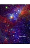 Sketchbook: Large Abstract Cosmos Design Drawing Book