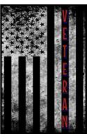 Veteran: Notebook (Journal, Diary) for USA Flag lovers who poudly served America 120 lined pages to write in